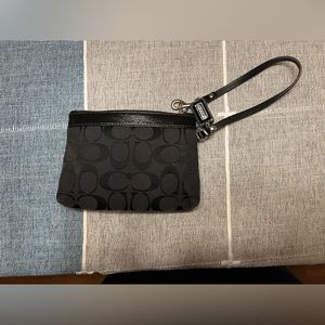 Black coach wristlet